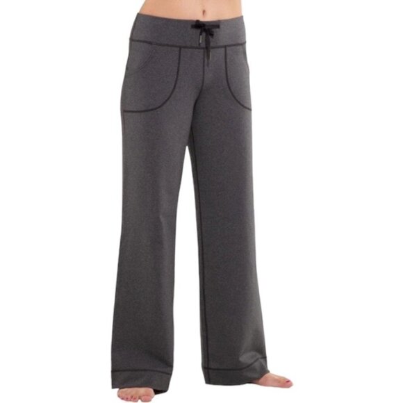 LULULEMON Still Pant Wide Leg Heathered Coal Womens 2 - Picture 1 of 7